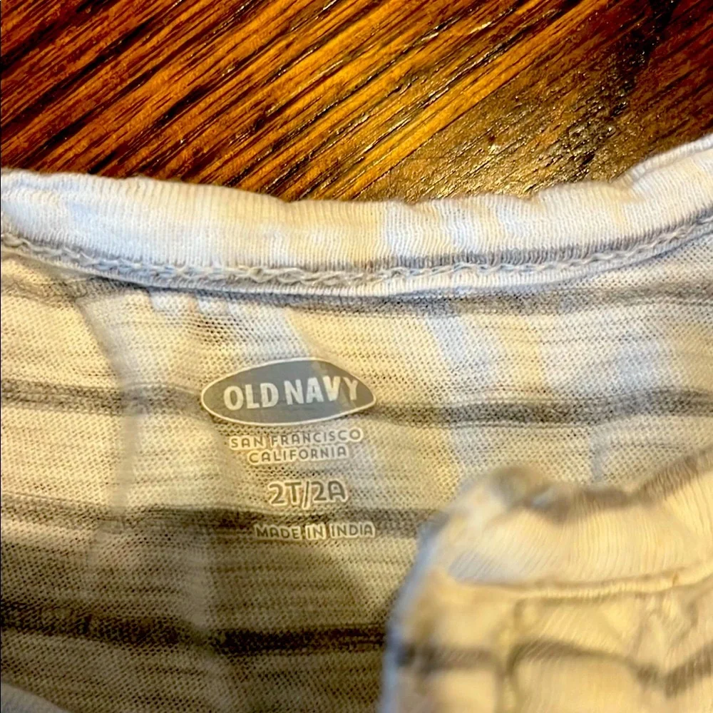 Bundle of Old Navy Short Sleeve Henley Tee Set in Blue and Grey
